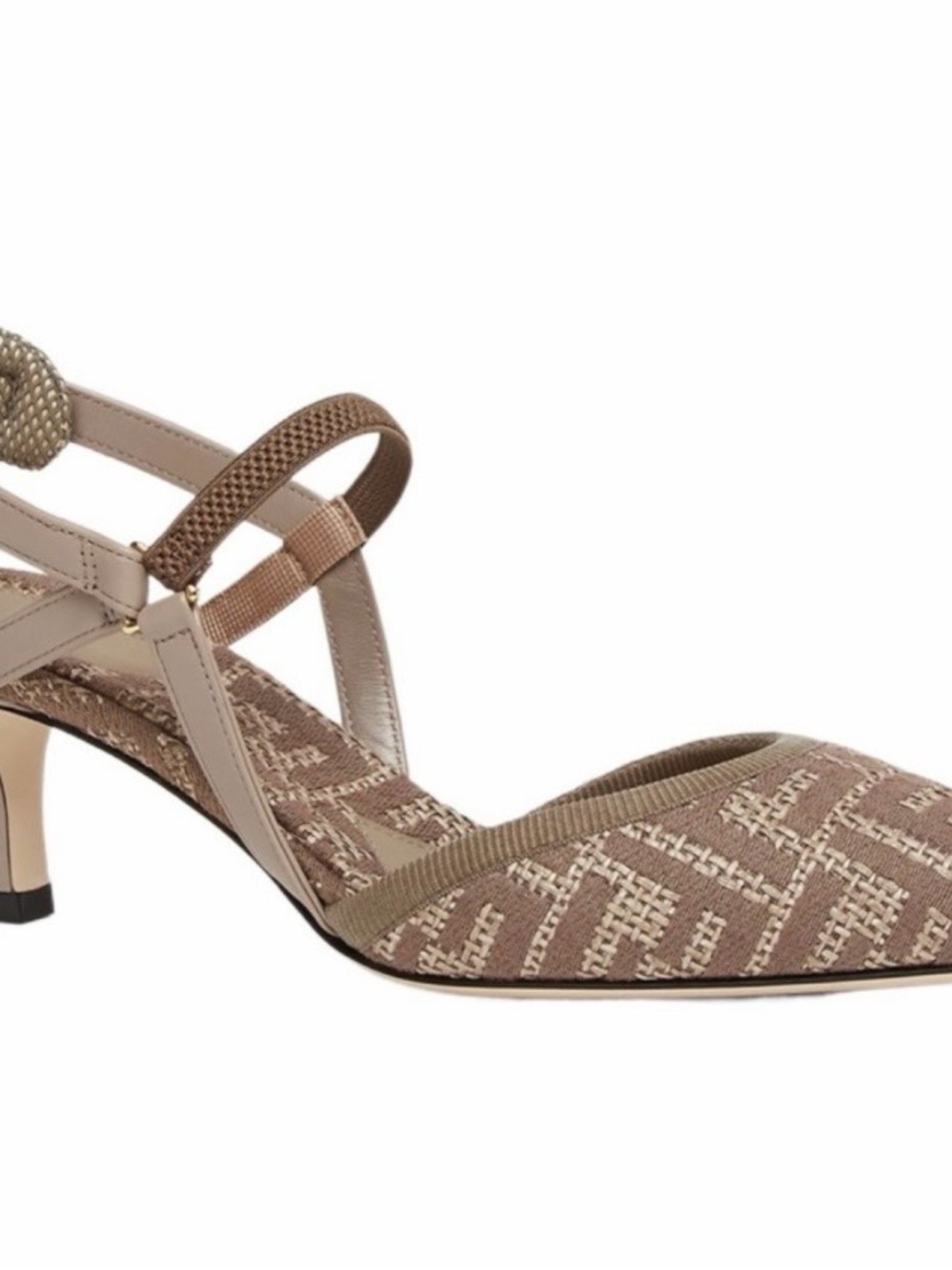 Fendi Colibrí Lite Slingback Kitten Heels